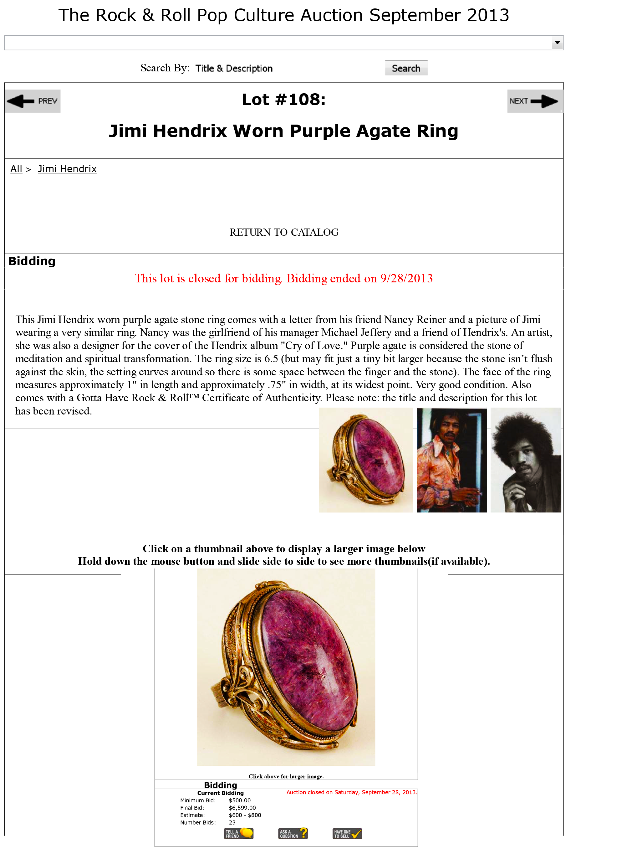 LOAs for Jimi Hendrix and Janis Joplin - Cry Of Love